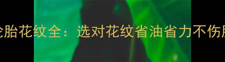 山地车轮胎花纹全选对花纹省油省力不伤胎附避坑指南