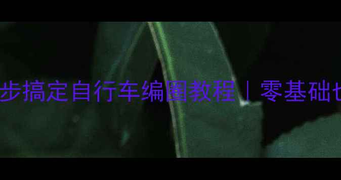 新手必看3步搞定自行车编圈教程零基础也能学会的避坑指南