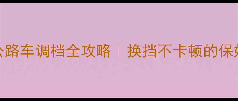 新手必看梅花公路车调档全攻略换挡不卡顿的保姆级教程附避坑指南