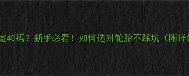 自行车胎宽40码新手必看如何选对轮胎不踩坑附详细参数对比