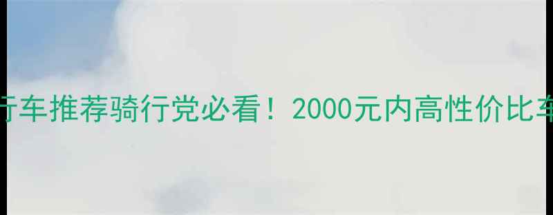 轻量化旅行自行车推荐骑行党必看2000元内高性价比车型测评避坑指南