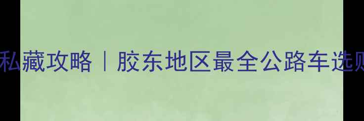 青岛公路车老司机私藏攻略胶东地区最全公路车选购保养骑行路线指南
