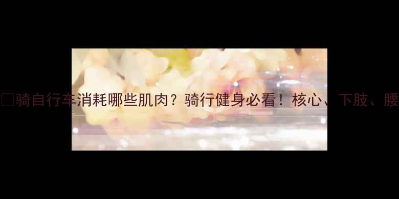 骑自行车消耗哪些肌肉骑行健身必看核心下肢腰腹全