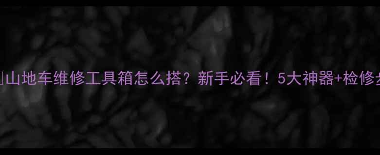 山地车维修工具箱怎么搭新手必看5大神器检修步骤全