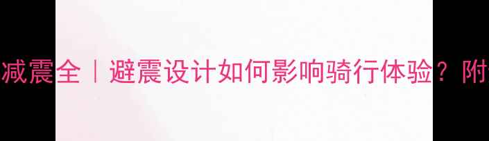 公路车减震全避震设计如何影响骑行体验附避震方案推荐