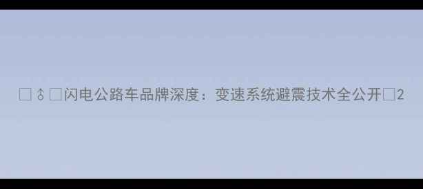 闪电公路车品牌深度变速系统避震技术全公开